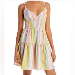 Rails Carmen guava stripe Mini Dress- NWT size small
